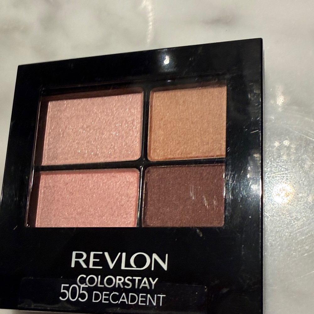 Revlon Decadent 505 Eyeshadow Quad - Peach, Pink & Brown Tones
